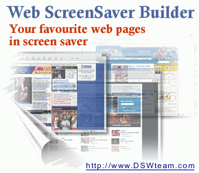 Put your favourite web pages in a screen saver slide show.